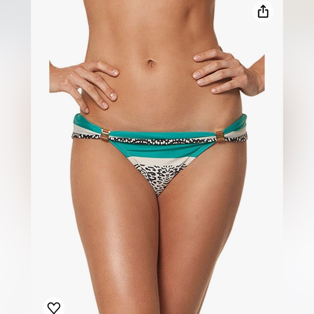 VIX Swimwear Sawi Bia Tube Full Striped Acqua Hipster Bikini Bottom